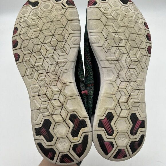 Nike Free 5.0 TR Flyknit Women's Running Shoe 8 Multicolor Green 718785-305 - Picture 4 of 6